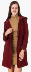 Texco Maroon Solid Jacket women