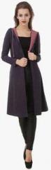 Texco Navy Blue Solid Shrug women