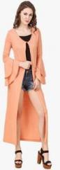 Texco Peach Solid Shrug women