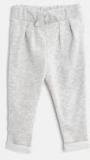 The Childrens Place Girls Grey Melange Solid Track Pants