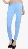 The Cotton Company Aqua Blue Solid Leggings Women