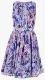 The Cranberry Club Digital Printed Purple Dress Girls