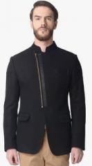 The Design Factory Black Solid Blazer men