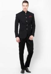 The Design Factory Solid Black Suit men