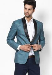 The Design Factory Solid Blue Blazer men