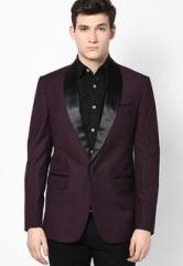 The Design Factory Solid Wine Blazer men