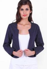 The Gud Look Navy Blue Printed Jacket women