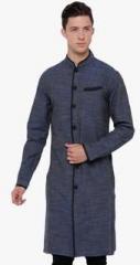 The Indian Garage Co Blue Solid Kurta men