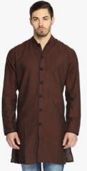 The Indian Garage Co Coffee Solid Kurta men