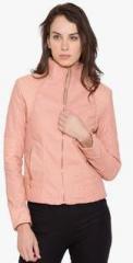 The Indian Garage Co Peach Solid Winter Jacket women