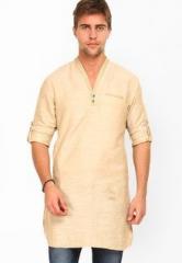 The Indian Garage Co Solid Beige Kurta men