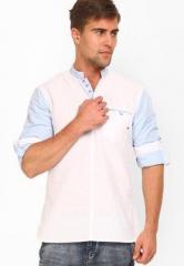 The Indian Garage Co Solid White Kurta men