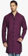 The Indian Garage Co Wine Solid Kurta men