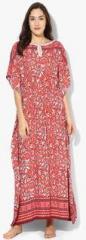 The Kaftan Company Peach Printed Sleepdress women