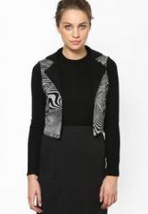 The Vanca Black Printed Shrugs women