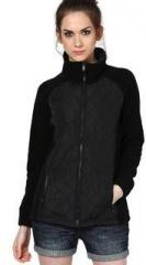 The Vanca Black Solid Winter Jackets women