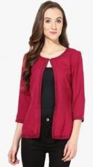 The Vanca Magenta Solid Shrug women