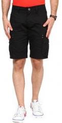 The Vanca Solid Black Shorts men