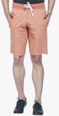 Tinted Orange Solid Shorts men