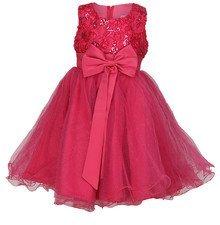 Tiny Girl Magenta Party Dress girls