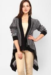 Tokyo Talkies Black Printed Shrug women