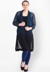 Tokyo Talkies Blue Solid Shrug women