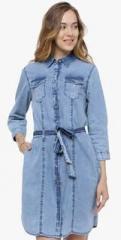 Tokyo Talkies Blue Washed Shift Dress women