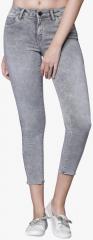 Tokyo Talkies Grey Mid Rise Super Skinny Fit Jeans women