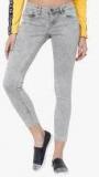 Tokyo Talkies Grey Washed Skinny Fit Mid Rise Jeans Women