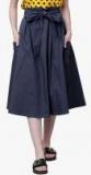 Tokyo Talkies Navy Blue Solid Skirt women