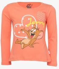 Tom & Jerry Peach Casual Top girls