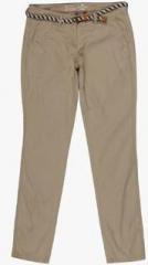 Tom Tailor Beige Solid Chinos women