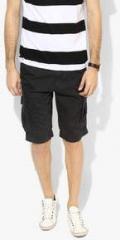 Tom Tailor Black Solid Regular Fit Shorts men