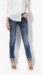 Tom Tailor Blue Washed Mid Rise Regular Jeans women