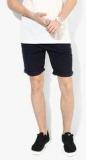 Tom Tailor Navy Blue Solid Regular Fit Shorts Men