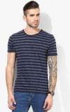 Tom Tailor Navy Blue Striped Round Neck T Shirt Men