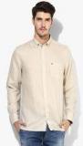 Tommy Hilfiger Beige Solid Slim Fit Casual Shirt men