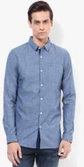 Tommy Hilfiger Blue Colored Slim Fit Casual Shirt men