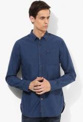 Tommy Hilfiger Blue Slim Fit Casual Shirt men