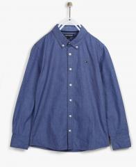 Tommy Hilfiger Blue Solid Casual Shirt boys