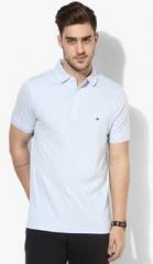 Tommy Hilfiger Light Blue Solid Polo T Shirt men