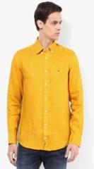 Tommy Hilfiger Mustard Yellow Fit Casual Shirt men