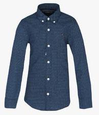 Tommy Hilfiger Navy Blue Regular Fit Casual Shirt boys