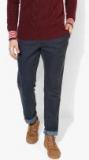 Tommy Hilfiger Navy Blue Self Design Regular Fit Chinos men