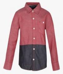 Tommy Hilfiger Red Regular Fit Casual Shirt boys