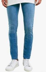 Topman Blue Low Rise Skinny Fit Jeans men