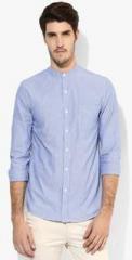 Topman Blue Striped Casual Shirt men