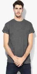 Topman Dark Grey Solid Round Neck T Shirt men