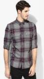 Topman Grey Checked Casual Shirt Men