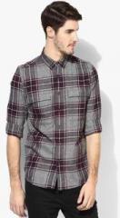 Topman Grey Checked Casual Shirt men